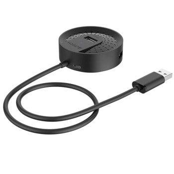 USB Хъб A4TECH HUB-20, 4 порта, от USB Type-A към 4x USB 2.0 Type-A, черен | JAR Computers USB Хъб A4TECH HUB-20