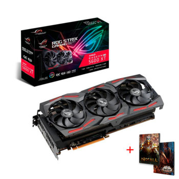 Видео карта AMD Radeon RX 5600 XT с подарък игра World of Warcaft: Shadowlands и Godfall, 6GB, Asus ROG Strix OC Gaming, PCI-E 4.0, GDDR6, 192bit, 3x DisplayPort, HDMI | JAR Computers Asus ROG-STRIX-RX5600XT-O6G-GAMING_PROMO