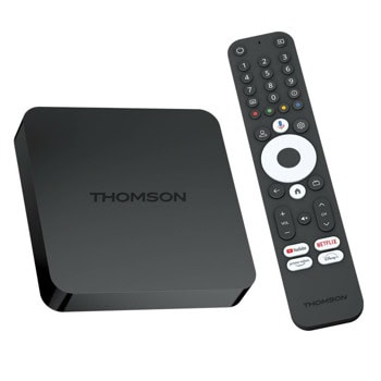 Медиа плейър Thomson Streaming Box 240, четириядрен Cortex A35 2 GHz, 2x USB-A, HDMI, 2GB RAM, 8GB Flash памет, LAN, Wi-Fi, Bluetooth, Optical, HDR10 | JAR Computers Thomson Streaming Box 240