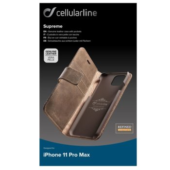 Cellular Line Book Supreme за iPhone 11 Pro Max, К