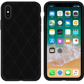 Силиконов гръб Apple iPhone XS Max Черен Grid