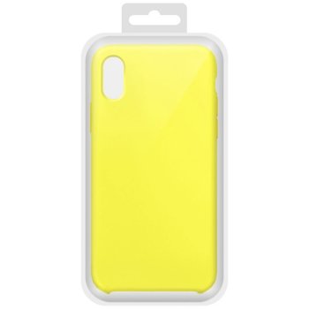 Силиконов гръб iPhone X/XS Жълт Soft touch