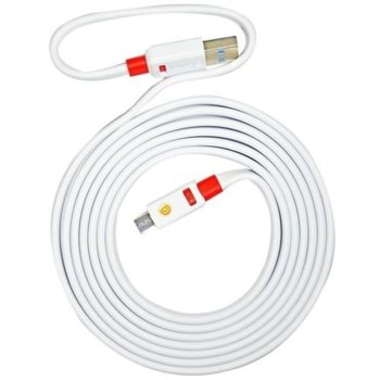 Кабел Digital One SS000113, от USB A(м) към Lightning(м), 2m, бял | JAR Computers Digital One SS000113 Lightning to USB