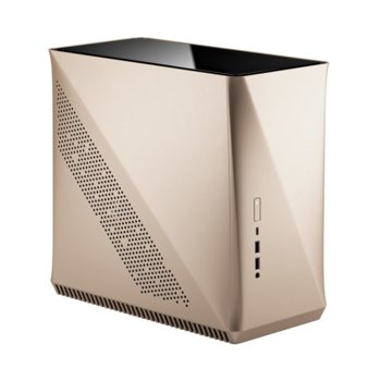 Кутия Fractal Design Era Gold, ITX, 1x USB 3.1 Gen2 Type C, 2x USB 3.0, горен панел от закалено стъкло, златиста, без захранване | JAR Computers Fractal Design Era Gold ITX FD-CA-ERA-ITX-CHP