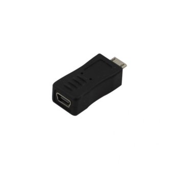 Преходник USB micro B(5-pin) към USB mini B(ж)