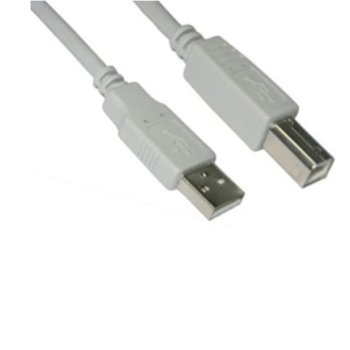 Кабел VCom CU201, USB A(м) към USB B(м), 1.5m, бял | JAR Computers VCom USB A(м) към USB B(м) 1.5m