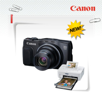 Canon PowerShot SX710 HS, + Canon SELPHY CP910