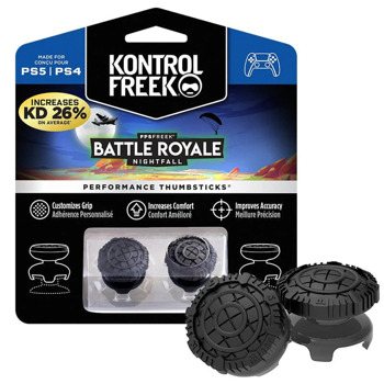 Сменяеми бутончета Thumb Grips KontrolFreek Performance Thumbsticks FPS Freak Battle Royale (BL-2345-PS5), за PS4/PS5, за Dual Shock/DualSense, черни | JAR Computers KontrolFreek BL-2345-PS5