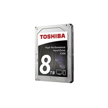 Твърд диск 8TB Toshiba X300, SATA 6Gb/s, 7200 rpm, 128MB, 3.5" (8.89cm), bulk | JAR Computers Toshiba 8TB X300 7200rpm/128MB bulk