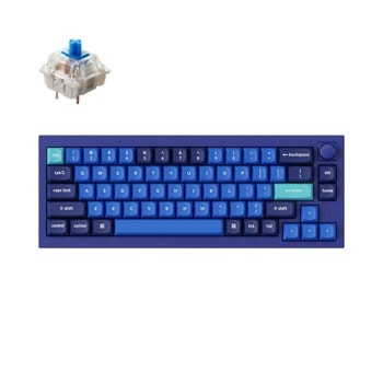 Клавиатура Keychron Q2 Navy/Blue Knob, гейминг, Gateron G Pro Blue Switch, RGB подсветка, синя, USB image