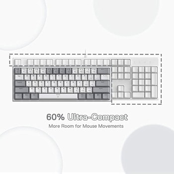 Клавиатура Redragon Fizz K617-RGB-GW_RD grey/white