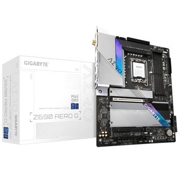 Дънна платка Gigabyte Z690 AERO G, Z690, LGA 1700, DDR5, PCI-E 5.0, (DP&HDMI)(CF), 6x SATA 6Gb/s, 4x M.2, 2x USB Type-C, ATX | JAR Computers Gigabyte Z690 AERO G