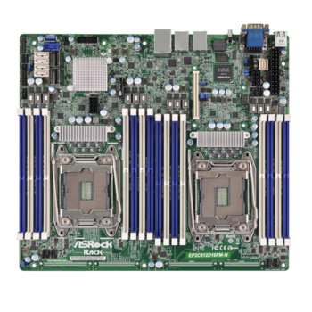 Дънна платка за сървър ASRock Rack EP2C612D16FM-N, LGA2011, DDR4 RDIMM and LRDIMM, 3x LAN1000, 10x SATA 6Gb/s, 2x SATA 6Gb/s, RAID 0, 1, 5, 10, 2x USB 3.0, SSI CEB | JAR Computers ASRock Rack EP2C612D16FM-N