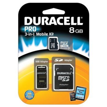8GB MicroSDHC DURACELL Pro Class10