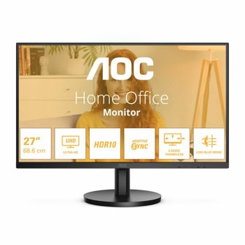 Монитор AOC U27B3M, 27" (68.58cm) VA панел, 4К/UHD, 4ms, 20 000 000:1, HDR10, 300cd/m2, DisplayPort, HDMI | JAR Computers AOC U27B3M