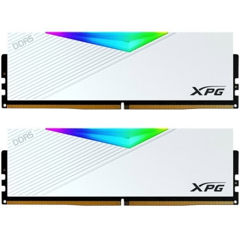 Памет 64GB (2x32GB) DDR5 6400MT/s, A-Data XPG Lancer RGB White, AX5U6400C3232G-DCLARWH, 1.35V | JAR Computers A-Data XPG Lancer AX5U6400C3232G-DCLARWH