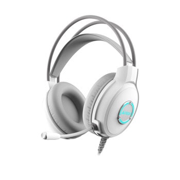 Слушалки А4tech Fstyler FH300U, жични, гейминг, 50mm драйвери, подсветка, микрофон, USB, бели | JAR Computers Слушалки А4tech Fstyler FH300U бели