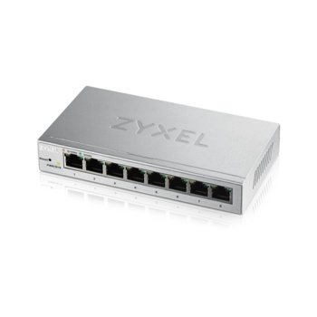 Суич Zyxel GS1200-8, 1000Mbps, 8 порта, 8x 10/100/1000 Mbps RJ-45, web managed Switch | JAR Computers Zyxel GS1200-8
