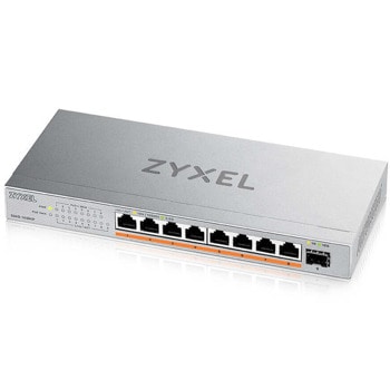 Суич ZyXEL XMG-108HP, 2500Mbps, 9 порта, 8x 10/100/1000/2500 Mbps (8x PoE++), 1x SFP+ 10Gbps | JAR Computers ZyXEL XMG-108HP XMG-108HP-EU0101F