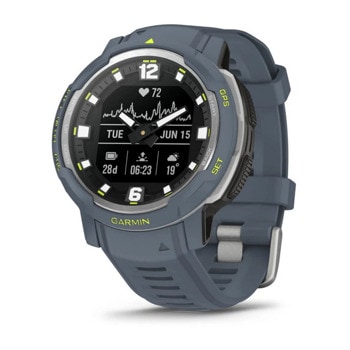 Смарт часовник Garmin Instinct Crossover Blue Granite, хибриден, MIP дисплей, 23 x 23 mm (0,9" x 0,9"), до 28 дни време за работа, 64 MB Flash памет, GPS, пулсомер, Bluetooth, крачкомер, сиво-син | JAR Computers смарт часовник Instinct Crossover Blue Granite