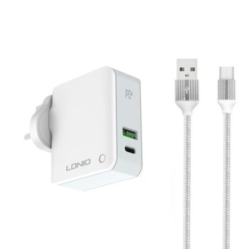 LDNIO A4403C Micro USB кабел Бял 40091