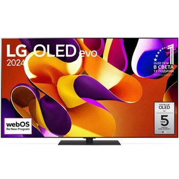 Телевизор LG OLED65G43LS, 65" (165.1cm) 4K/UHD OLED Smart TV, HDR10, 100Hz, Dolby Vision, 4K AI Super Upscaling, DVB-C/T2/S2, Wi-Fi, Bluetooth, LAN, 4x HDMI, 3x USB | JAR Computers LG OLED evo G4 OLED65G43LS