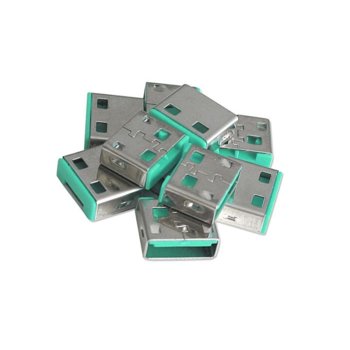 Блокери LINDY 40461, за системата за заключване Lindy, за USB Type A портове, 10x блокера, зелени | JAR Computers LINDY USB Port Blocker Green (without key) 40461