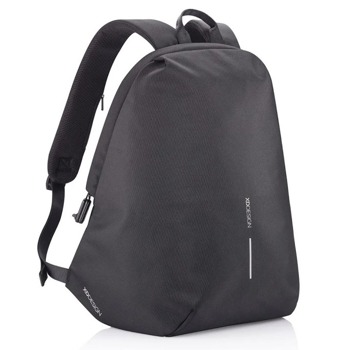 Раница за лаптоп XD design Bobby Soft (P705.791), до 15.6" (39.62 cm), usb порт за зареждане, разширяемо отделение, интегриран ключодържател, водоотблъскващ материал, скрити ципове, черна | JAR Computers XD Design Bobby Soft черна P705.791