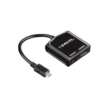 Адаптер USB micro(м) към HDMI(ж) & USB micro(ж), Hama 54510 | JAR Computers MHL Adapter Hama 54510