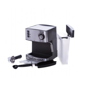 Автоматична еспресо кафемашина Samus Silver, 850W, 15 bar, 1.6л. резервоар, индикаторни светлини, сребриста image