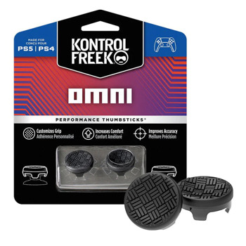 Сменяеми бутончета Thumb Grips KontrolFreek Performance Thumbsticks OMNI Black (BLA-8700-PS5), за PS4/PS5, за Dual Shock/DualSense, черни | JAR Computers KontrolFreek Performance Thumbsticks OMNI Black