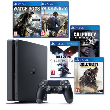 PlayStation 4 Slim Watch Dogs + FPS Pack