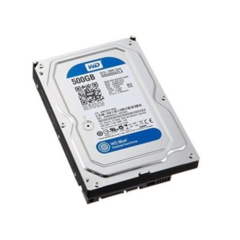 Твърд диск 500GB Western Digital Blue, интерфейс SATA 3/6Gb/s, 7200 RPM, 32MB кеш, 3.5" (8.89cm) | JAR Computers Western Digital Blue 500GB 32MB SATA 6GBs 7200 RPM