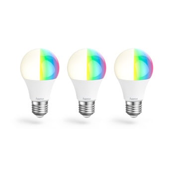 Смарт крушки Hama 176635, E27, 9W, 6500K, RGBW, управление с гласови асистенти Google и Alexa, бели, 3бр. | JAR Computers Hama 176635