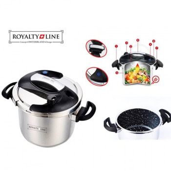 тенджера под налягане royalty line rl-ps6l инокс
