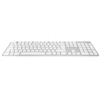 Клавиатура Macally Slim USB Keyboard, за Mac, бяла, нископрофилни клавиши, USB image