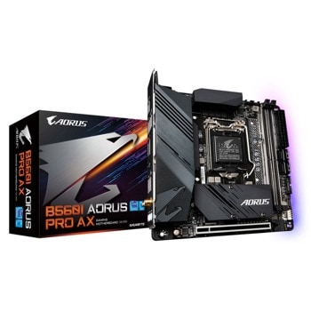 Дънна платка Gigabyte B560I AORUS PRO AX, B560, LGA1200, DDR4, PCI-E 4.0, (DP&HDMI), 6x SATA 6Gb/s, 2x M.2, 1x USB 3.2 Gen 2, Mini-ITX | JAR Computers Gigabyte B560I AORUS PRO AX