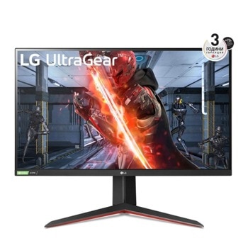 Монитор LG 27GN850-B с подарък разклонител Allocacoc Power Cube WiFi 9610, 27" (68.58 cm) IPS панел, 144Hz, QHD, 1ms, 350 cd/m2, DisplayPort, HDMI | JAR Computers LG 27GN850-B_9610/DEORWF