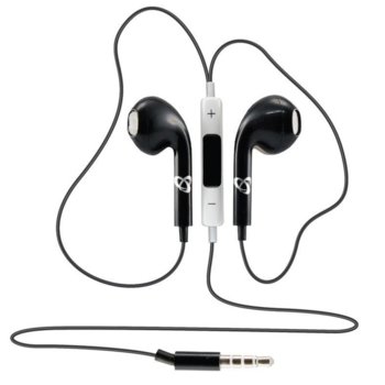 Слушалки SBOX IEP-204BL, микрофон, 3.5mm жак, 32 Ohm импеданс, 116 ± 3dB чувствителност, черни | JAR Computers SBOX IEP-204B Слушалки с микрофон черни