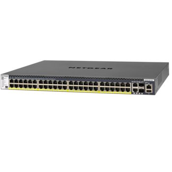 Суич Netgear ProSafe M4300-52G-POE Plus Intelligent Edge Series, 48 x 10/100/1000, 2 x 10GBASE-T (Fast Ethernet, 1G and 10G speeds), 2 x SFP+ (1G and 10G speeds), 48 x PoE+ 30W | JAR Computers Netgear ProSafe M4300-52G-POE Plus