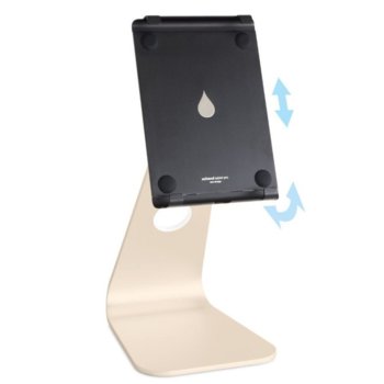 Стойка за таблет Rain Design mStand tablet plus, 145 х 290 х 181мм, за таблети до 9.7" (24.64cm), регулируема, златиста | JAR Computers Rain Design mStand tablet pro Gold 10057