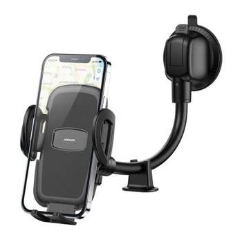 Стойка за телефон Joyroom Mechanical Phone Holder (54236), за кола, универсална, за телефони с ширина от 55 до 85mm, разтегателен пружинен механизъм, черна image