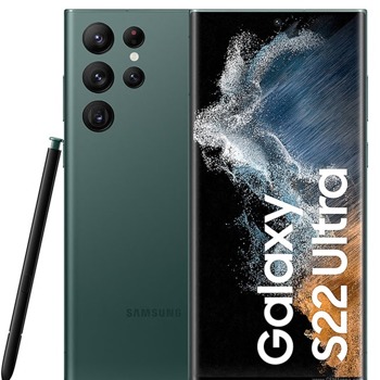 Смартфон Samsung Galaxy S22 Ultra 5G (черен), поддържа 2 sim карти, 6.8" (17.27 cm) Dynamic AMOLED 2X, 120Hz дисплей, осемядрен Exynos 2200 2.8, 12GB RAM, 512GB Flash памет, 108.0 + 12.0 + 10.0 + 10.0 & 40.0 Mpix камера, Android, 227 g. | JAR Computers Samsung Galaxy S22 Ultra 512GB 5G Black