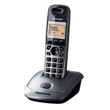 Безжичен телефон Panasonic KX-TG 2511, 1.4"(3.56 cm) монохромен дисплей, сребърен image