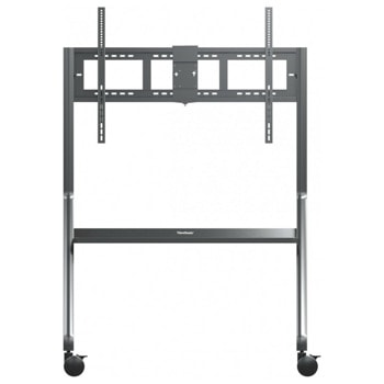 Стойка за дисплей ViewSonic VB-STND-009, за под, VESA до 1000x600, до 120кг, регулируема, колелца, настройка на височината, черна | JAR Computers ViewSonic VB-STND-009