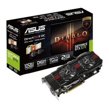 Видео карта GF GTX 670, 2GB Asus GTX670-DC2OG-2GD5, PCI-E 3.0, DDR5, 256bit, HDMI, DisplayPort, 2xDVI | JAR Computers GF GTX 670