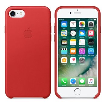 Apple iPhone 7 Leather Case - (PRODUCT)RED