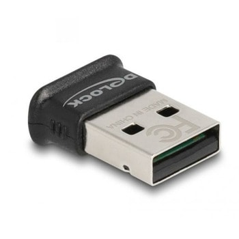 Адаптер DeLock 61024, USB, Bluetooth 5.0, до 3Mbps, обхват до 100м, черен | JAR Computers Адаптер DeLock 61024