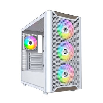 Кутия Montech XR Wood White, ATX/Micro-ATX/Mini-ITX, 1x USB 3.1 Type-C, 3x 120mm вентилатора,с прозорец, бяла, без захранване | JAR Computers Кутия Montech XR Wood бяла