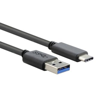 Кабел VCom USB A(м) към USB C(м), 1m, черен image
